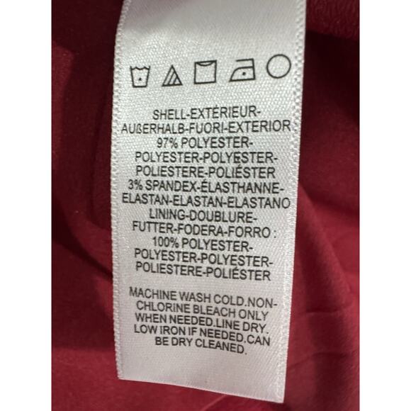 Dress The Population Eve Sweetheart Twist Front Cocktail Midi Sheath Dress Red - Picture 8 of 8